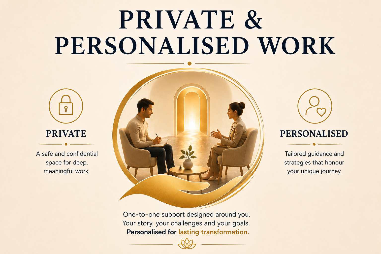 Private and Personalised Work — one-to-one support designed around you